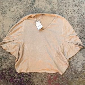 Zara golden metallic slouchy sweater